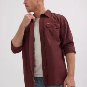 Men's Wrangler Relaxed Fit Stretch Shirt Button Up